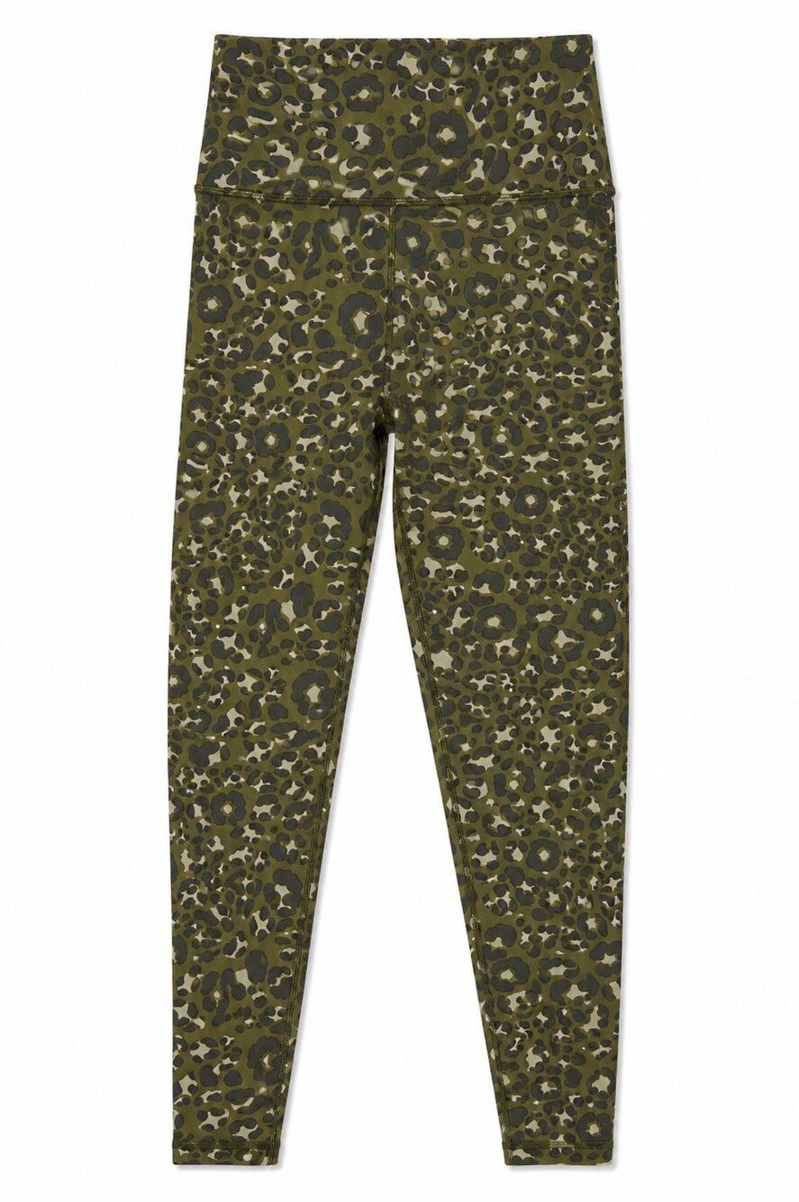 Offline By Aerie Goals Leggings Women's XL Green Animal Print 7/8 High Rise NWOT